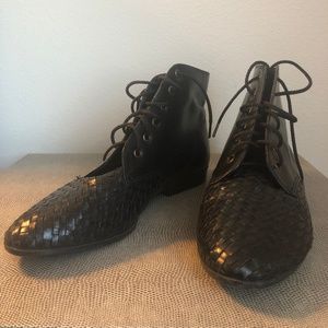 Vintage Quilted Leather Ankle Boot